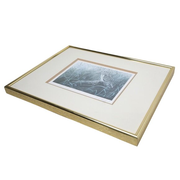 Vintage Don Li- Leger Short Eared Owl Framed Print 1986 Natural Art Artist BC - Picture 10 of 14